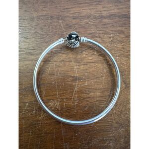 Pandora Celestial Heart Clasp Bangle Sz 7